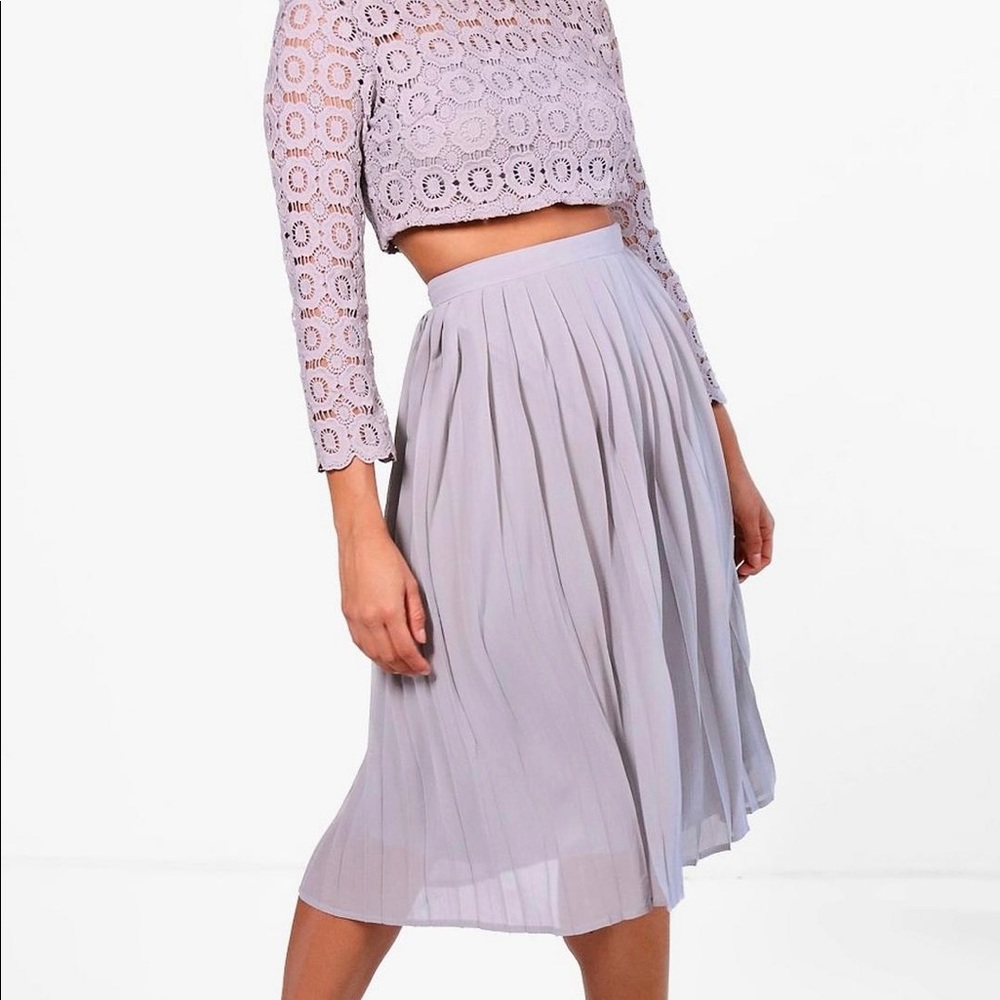 Lace Top and Skirt Set